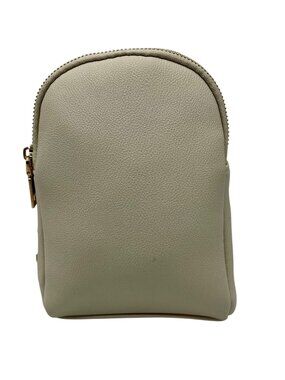Madison West Beige Leather Crossbody Bag